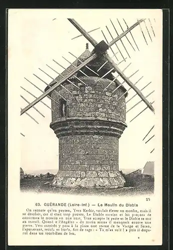 AK Guérande, Le Moulin du Diable, Windmühle