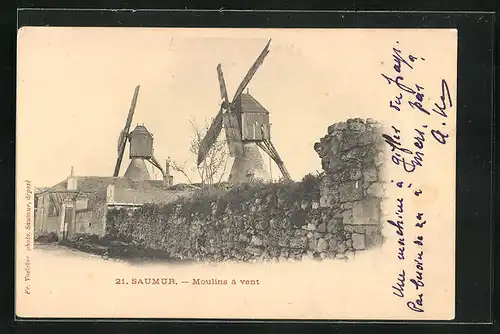 AK Saumur, Moulins à vent, Windmühlen