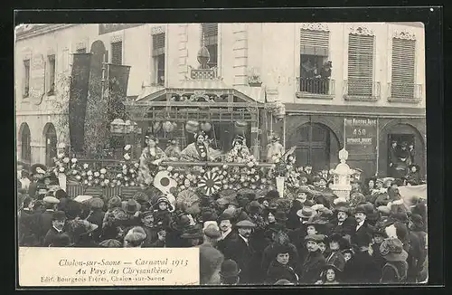 AK Chalon-sur-Saone, Carnaval 1913, Au Pays des Chrysanthèmes, Fasching