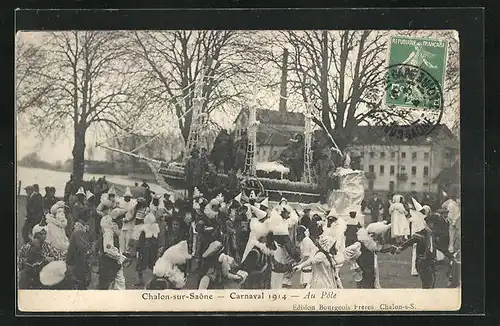 AK Chalon-sur-Saone, Carnaval 1914, Au Pole, Fasching