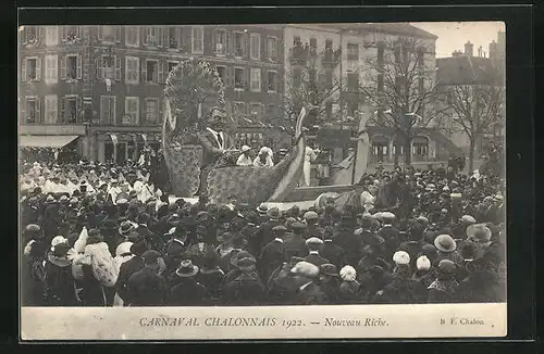 AK Chalon-sur-Saône, Carnaval Chalonnais 1922, Nouveau Riche