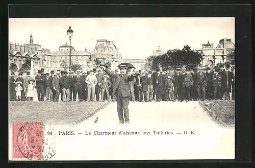 AK Paris, Le Charmeur d`Oiseaux aux Tuileries