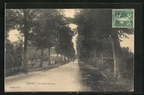 AK Percey, La Route de Paris
