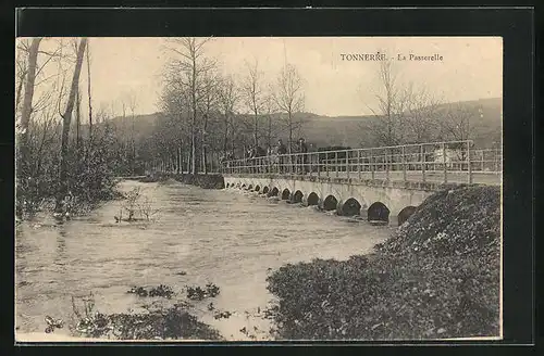 AK Tonnerre, La Passerelle, Brücke