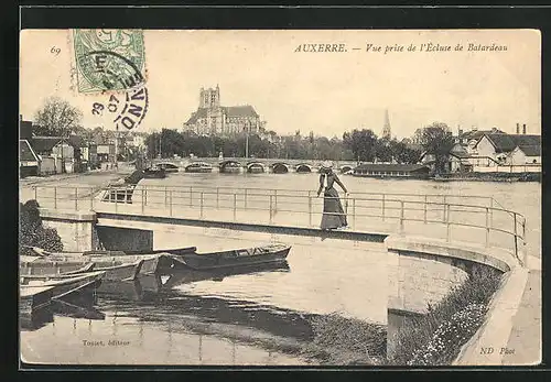 AK Auxerre, Vue prise de l`Écluse de Batardeau