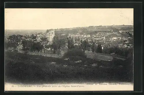 AK Tonnerre, Vue générale prise de l`Eglise Saint-Pierre