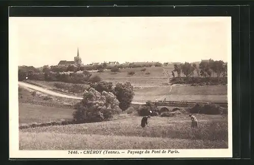 AK Chéroy, Paysage du Pont de Paris