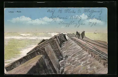 AK Libau, auf der Mole