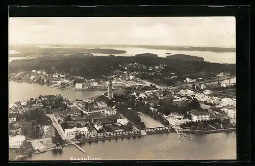 AK Savonlinna, Gesamtansicht vom Flugzeug aus