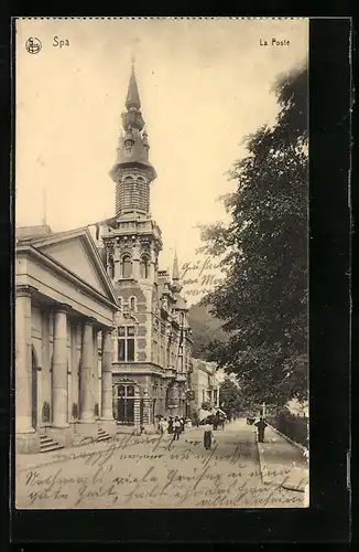 AK Spa, Strassenpartie mit La Poste