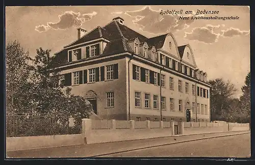 AK Radolfzell /Bodensee, Neue Kreishaushaltungsschule mit Strasse