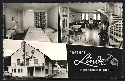 AK Immendingen /Baden, Innenansicht vom Gasthof Linde