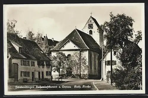 AK Immendingen a. Donau, Partie an der kath. Kirche