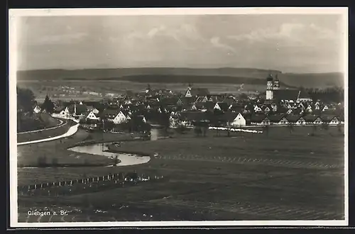 AK Giengen, Blick von der Feldern aus