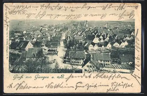 AK Giengen a. B., Ortsansicht bei Sonnenschein