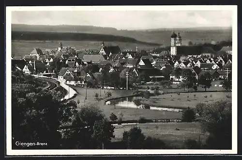AK Giengen-Brenz, Ortsansicht mit Kirchturm