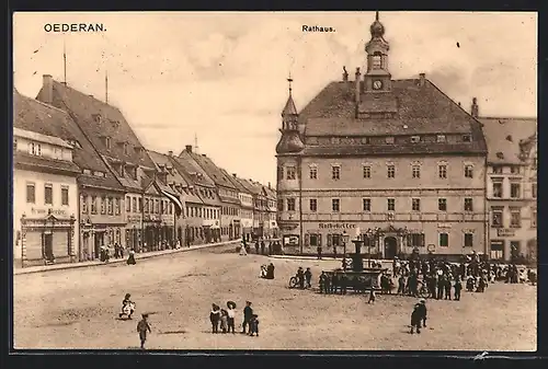 AK Oederan, Blick auf das Rathaus