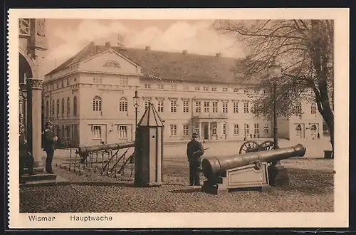 AK Wismar, Kanonen an der Hauptwache