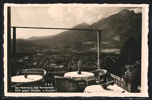 AK Bad Reichenhall, Malerhaus, Blick gegen Staufen u. Zwiesel