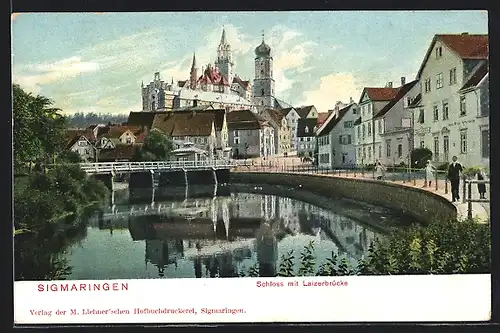 AK Sigmaringen, Schloss und Laizerbrücke