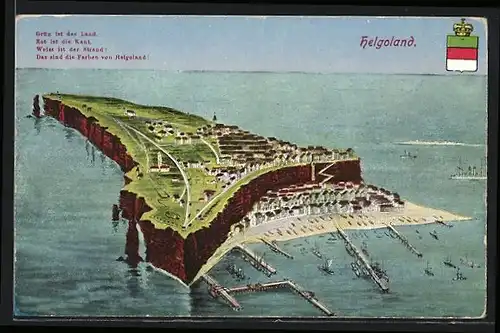 AK Helgoland, Insel-Panorama