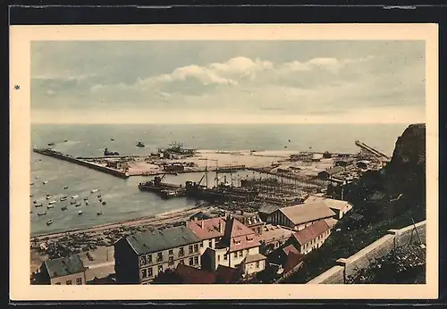 AK Cuxhaven, Blick auf die Hafenanlagen