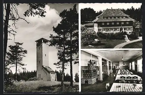 AK Raichberg, Nägelhaus, Wanderheim des Schwäb. Albvereins, der Aussichtsturm