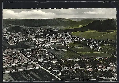AK Tailfingen bei Balingen, Generalansicht vom Flugzeug aus, Lange Wand