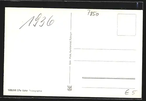 AK Lörrach, Totalansicht aus der Vogelschau