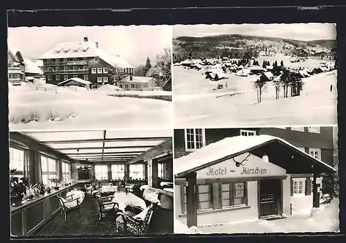 AK Altglashütten /Schwarzw., Hotel Hirschen im Winter