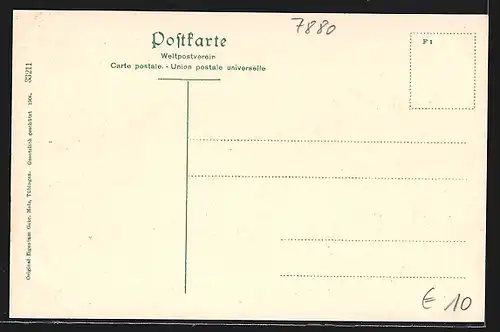 AK Säckingen, Partie am Rhein mit Kirche