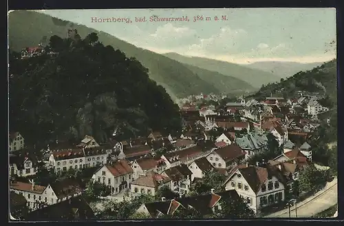 AK Hornberg im bad. Schwarzwald, Gesamtansicht der Ortschaft