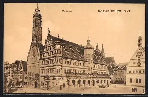 AK Rothenburg o. Tbr., das Rathaus