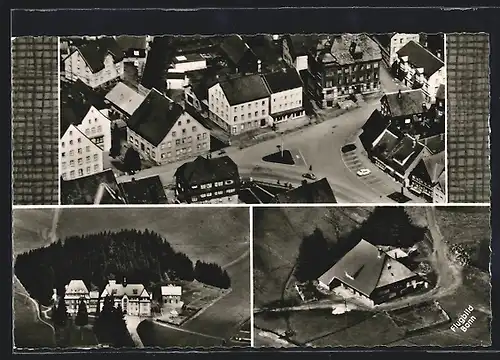 AK Furtwangen, Mehrfachansichten des Ortes von oben
