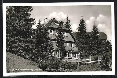 AK Schonach, Gasthaus Schwedenschanze auf dem Rohrhardsberg