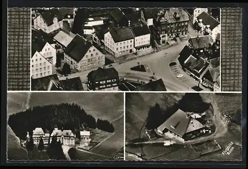 AK Furtwangen im Schwarzwald, Mehrfachansichten des Ortes von oben
