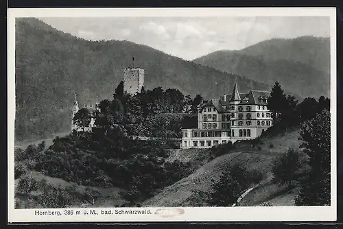 AK Hornberg im bad. Schwarzwald, Burg und Beamtenheim