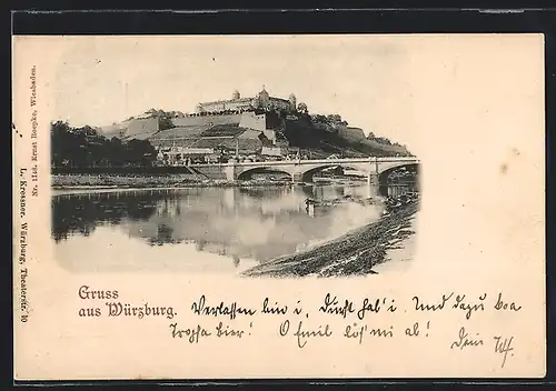 AK Würzburg, Blick auf die Marien-Feste