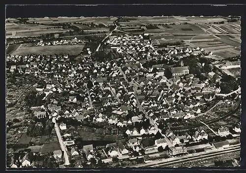 AK Schwaigern i. Württ., Fliegeraufnahme der Stadt