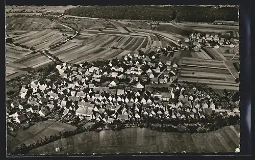 AK Stetten a. H., Gesamtansicht vom Flugzeug aus