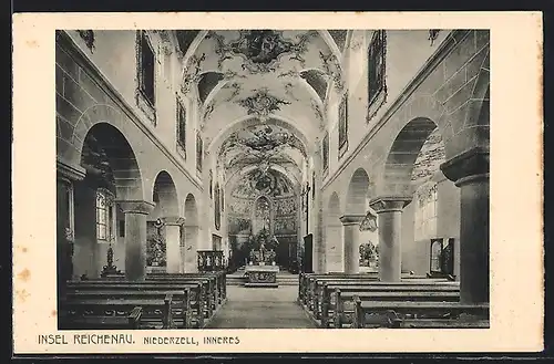 AK Reichenau-Niederzell, Inneres der Kirche