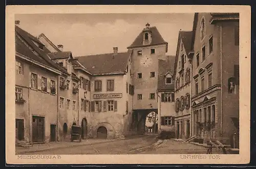 AK Meersburg am Bodensee, Blick durch das Untere Tor