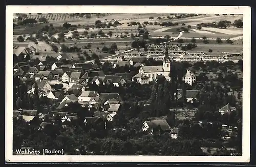 AK Wahlwies in Baden, Gesamtansicht mit Blick zur Kirche