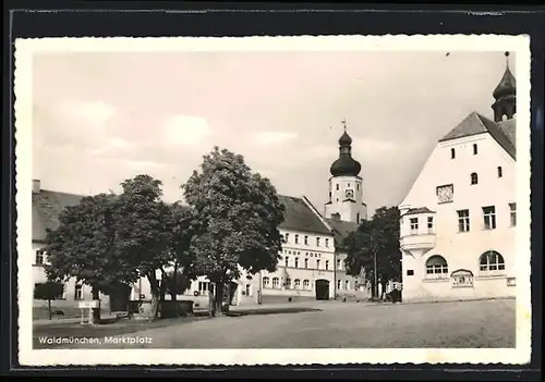 AK Waldmünchen, Gasthof Post am Marktplatz