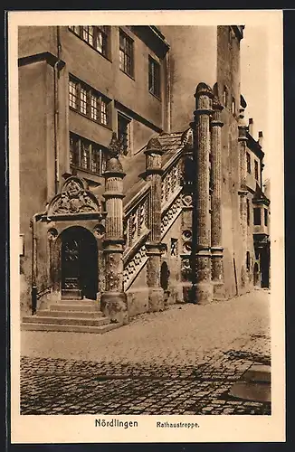 AK Nördlingen, An der Rathaustreppe