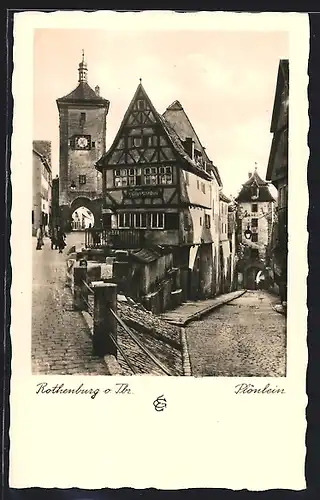 AK Rothenburg o. Tbr., Gasthaus zum Plönlein