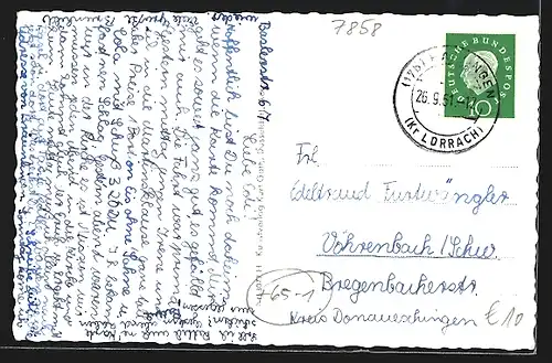 AK Haltingen / Baden, Bahnhof, Kirche, Hermann-Währer-Strasse, Friedensstrasse