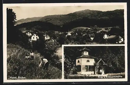 AK Hasel / Baden, Panorama & Erdmannshöhle