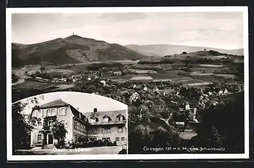 AK Gresgen, Panorama & Gasthaus z. Löwen