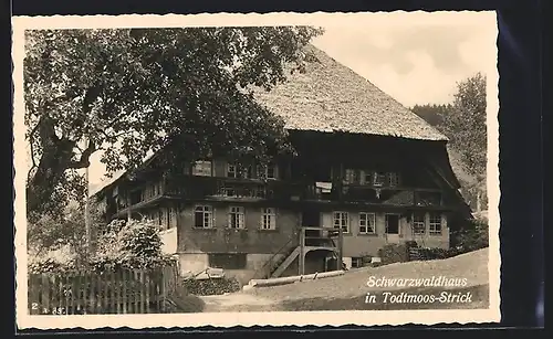 AK Todtmoos-Strick / bad. Schwarzw., Schwarzwaldhaus in Strick